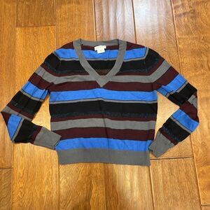 Cooperative Brand Cool Hue Cropped Sweater, Shimmer Fabric Detail